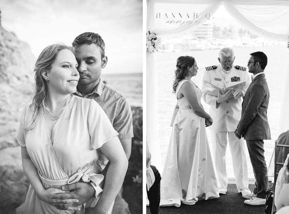 I got to take Amy + Muneel's engagement photos and then witness their marriage on a boat!