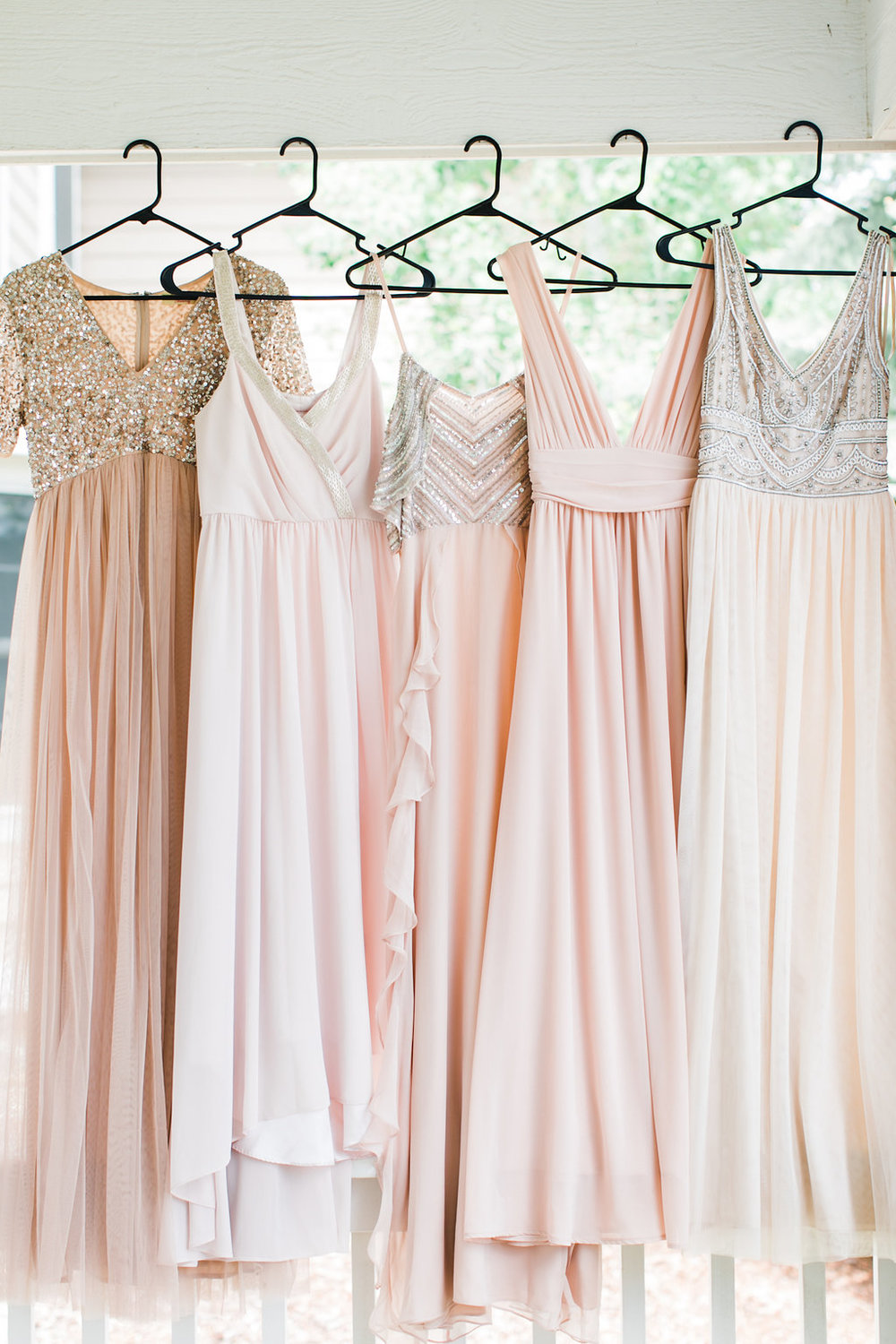 light blush bridesmaid dresses