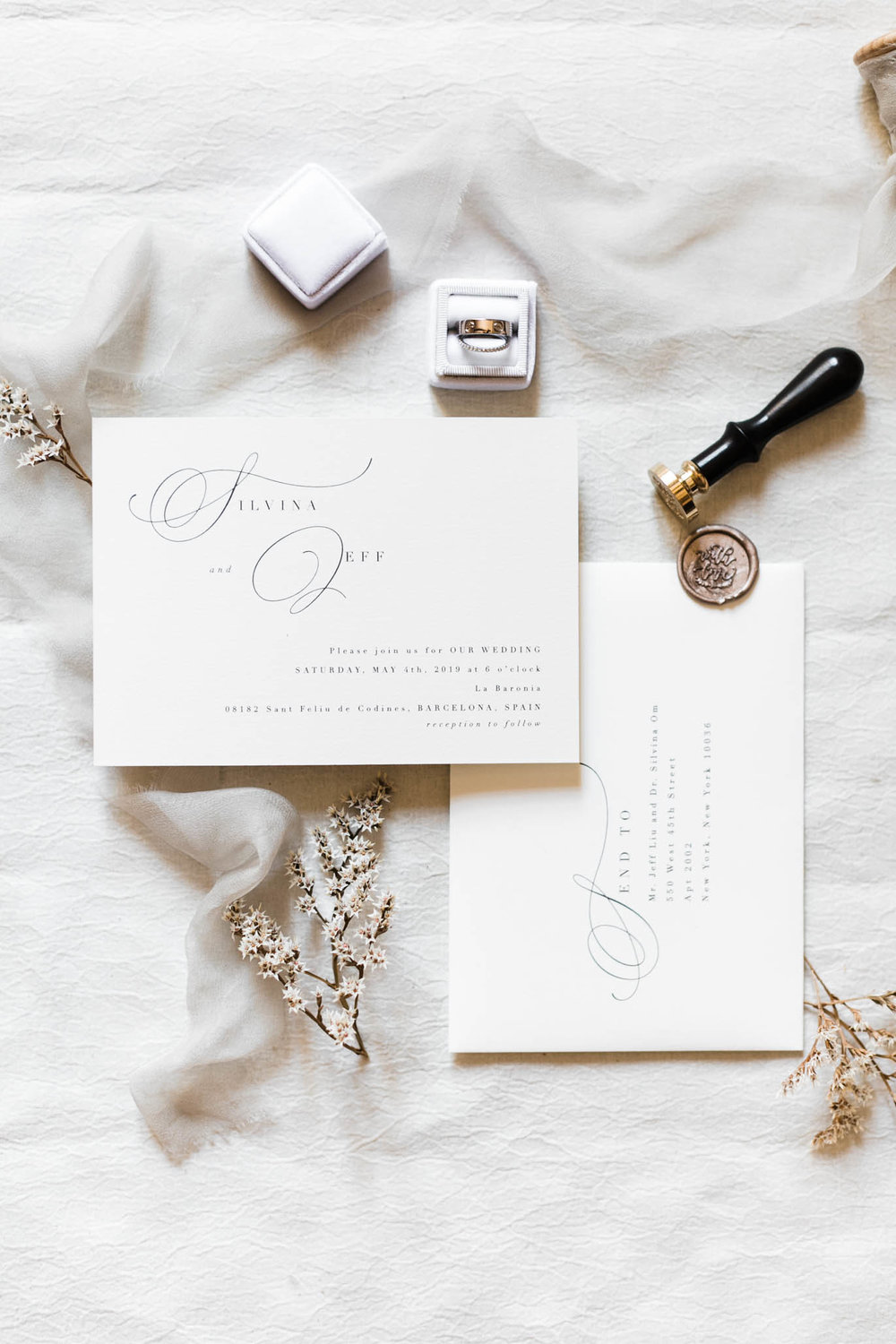 They went with pretty simple yet elegant invitations and I loved every bit of it.