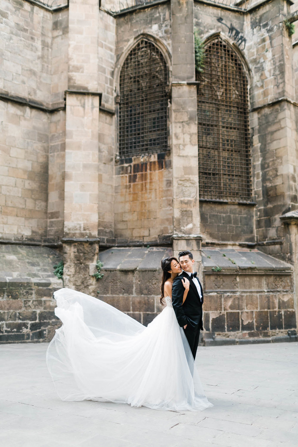 This will forever be imprinted in my dreams. Such a gorgeous shot in front of the Gothic Cathedral in Barcelona.