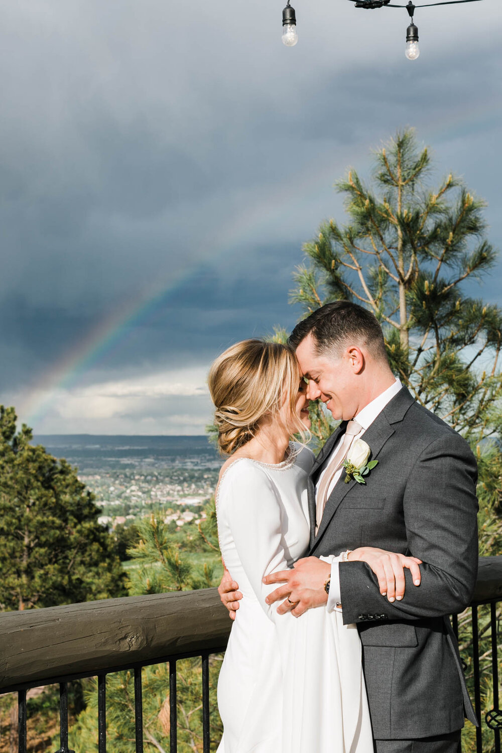 Immediately after the ceremony, this beautiful rainbow appeared across the sky.  Definitely a sign that these two were meant to be.