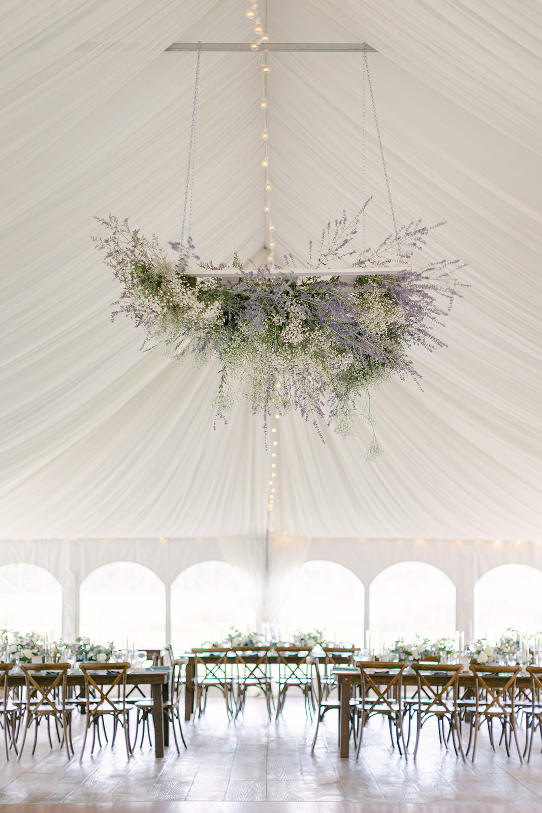 Elegant and timeless reception set-up by Slater Events