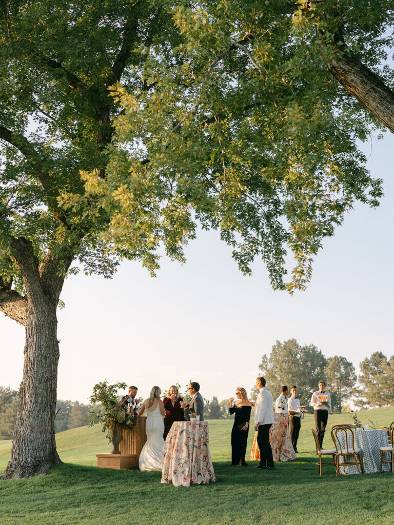 Cocktail hour wedding at Cherry Hills Country Club, Denver Colorado.